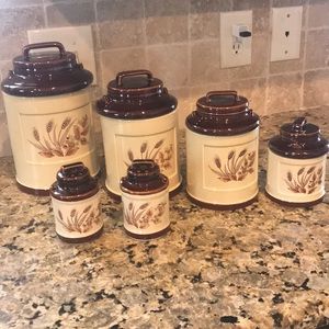 Vintage Canister Set & Salt & Pepper set